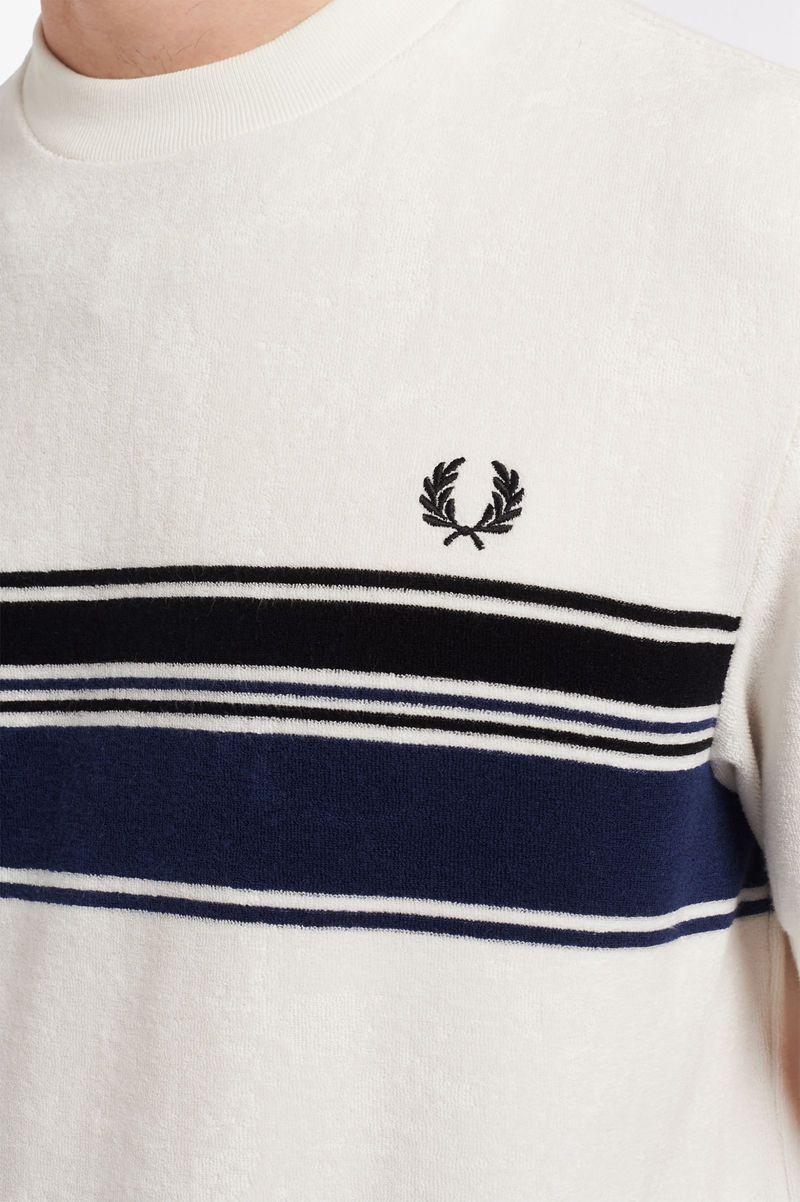 White Fred Perry M8802 Men's T Shirts | PH 1723OKIR